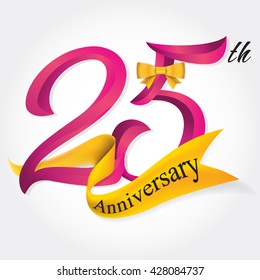 Jubiläumsembleme 25-Jährige Template-Design