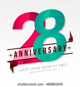 Anniversary emblems 28 anniversary template design