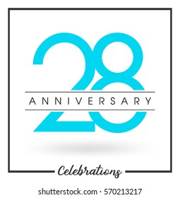 Anniversary emblems 28 anniversary template design