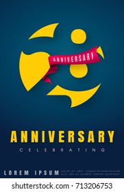 Anniversary emblems 28 anniversary template design. Creative design for your greetings card, flyers, invitation, posters, brochure, banners, calendar