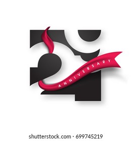 Anniversary emblems 29 anniversary template design. Creative design for your greetings card, flyers, invitation, posters, brochure, banners, calendar