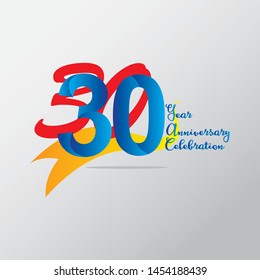 anniversary emblems 30 in anniversary concept template design