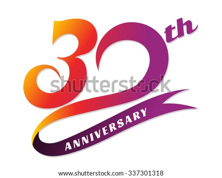 anniversary emblems 30 in anniversary concept template design