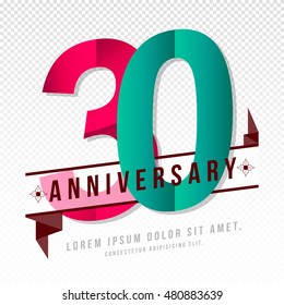 Anniversary emblems 30 anniversary template design