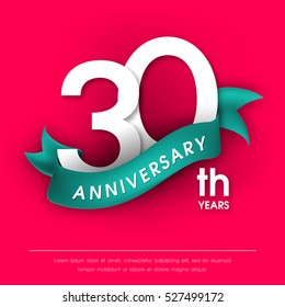 Anniversary emblems 30 anniversary template design