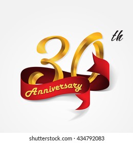 Anniversary emblems 30-anniversary template design