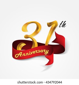 Anniversary emblems 31-anniversary template design