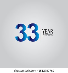 Anniversary emblems 33 in anniversary concept template design