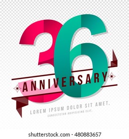 Jubiläumsembleme 36 Jubiläumsvorlagen Design