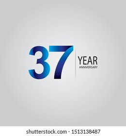 Anniversary emblems 37 in anniversary concept template design