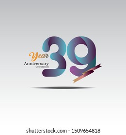 Anniversary emblems 39 in anniversary concept template design