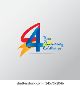anniversary emblems 4 in anniversary concept template design