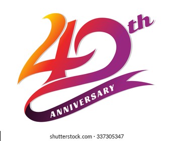 anniversary emblems 40 in anniversary concept template design