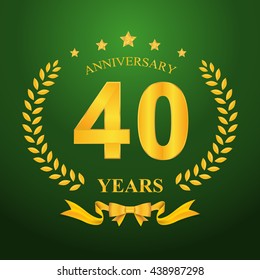 Anniversary emblems 40-anniversary template design