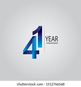 Anniversary emblems 41 in anniversary concept template design