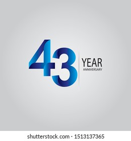Anniversary emblems 43 in anniversary concept template design