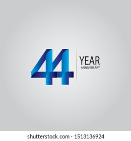Anniversary emblems 44 in anniversary concept template design