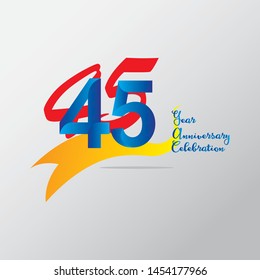 anniversary emblems 45 in anniversary concept template design