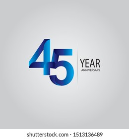 Anniversary emblems 45 in anniversary concept template design