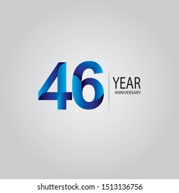 Anniversary emblems 46 in anniversary concept template design