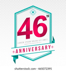 Anniversary emblems 46 anniversary template design