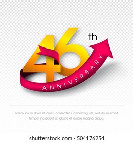 Anniversary emblems 46 anniversary template design