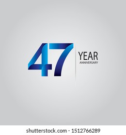 Anniversary emblems 47 in anniversary concept template design