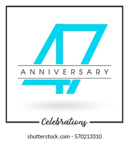 Anniversary emblems 47 anniversary template design