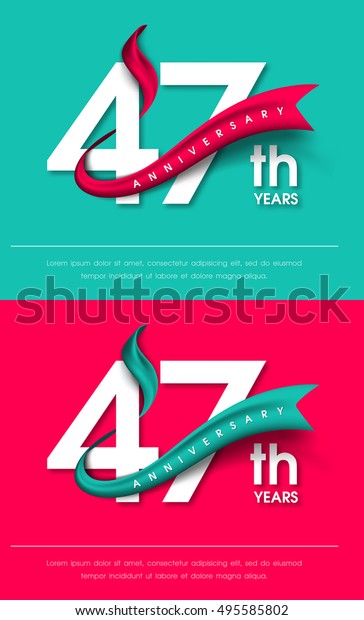 Anniversary\
emblems 47 anniversary template\
design