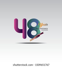 Anniversary emblems 48 in anniversary concept template design