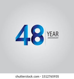 Anniversary emblems 48 in anniversary concept template design