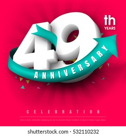 Anniversary emblems 49 anniversary template design