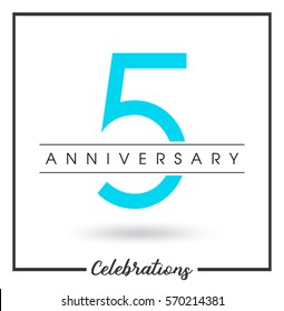 Anniversary emblems 5 anniversary template design
