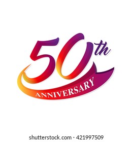 Anniversary emblems 50 anniversary template design
