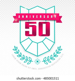 Anniversary emblems 50 anniversary template design