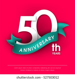 Anniversary emblems 50 anniversary template design