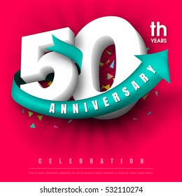 Anniversary emblems 50 anniversary template design