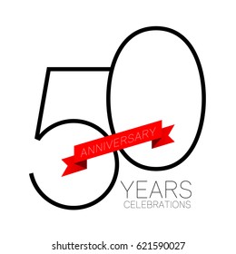 Anniversary emblems 50 anniversary template design