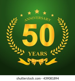 Anniversary emblems 50-anniversary template design