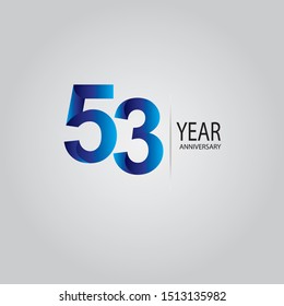 Anniversary emblems 53 in anniversary concept template design