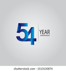 Anniversary emblems 54 in anniversary concept template design