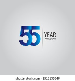 Anniversary emblems 55 in anniversary concept template design