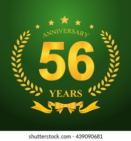 Anniversary emblems 56-anniversary template design