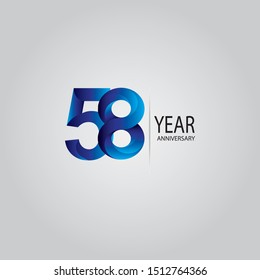 Anniversary emblems 58 in anniversary concept template design
