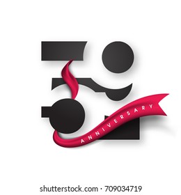 Anniversary emblems 59 anniversary template design. Creative design for your greetings card, flyers, invitation, posters, brochure, banners, calendar