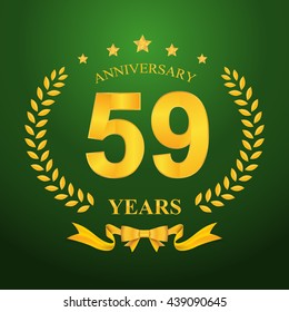 Anniversary emblems 59-anniversary template design