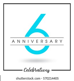 Anniversary emblems 6 anniversary template design