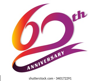 anniversary emblems 60 in anniversary concept template design