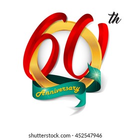 Anniversary emblems 60 anniversary template design