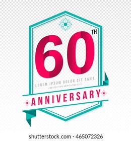 Anniversary emblems 60 anniversary template design